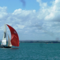 Incredibly fast racing boat in Chichester Harbour