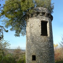 'The Rapunzel Tower' at Box Hill, a folly that is great fun to climb, and has a tree growing up the inside