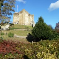 Guildford Castle in the November sunshine